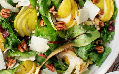 Pear and Walnut Arugula Salad with Balsamic Dressing