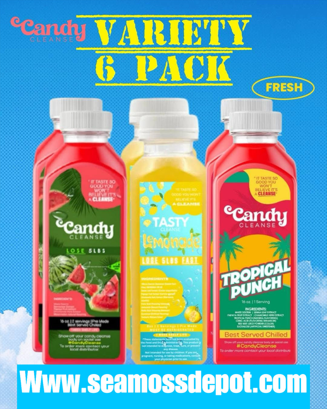 Candy Cleanse Detox - Variety 6 Pack | Gentle & Tasty Detox for Weight ...